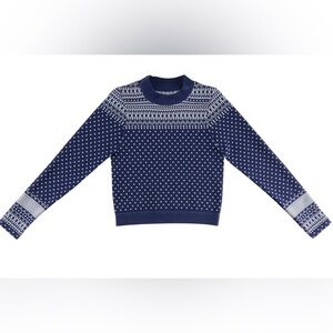 Brand New Blue Blue Patterned Ski Top